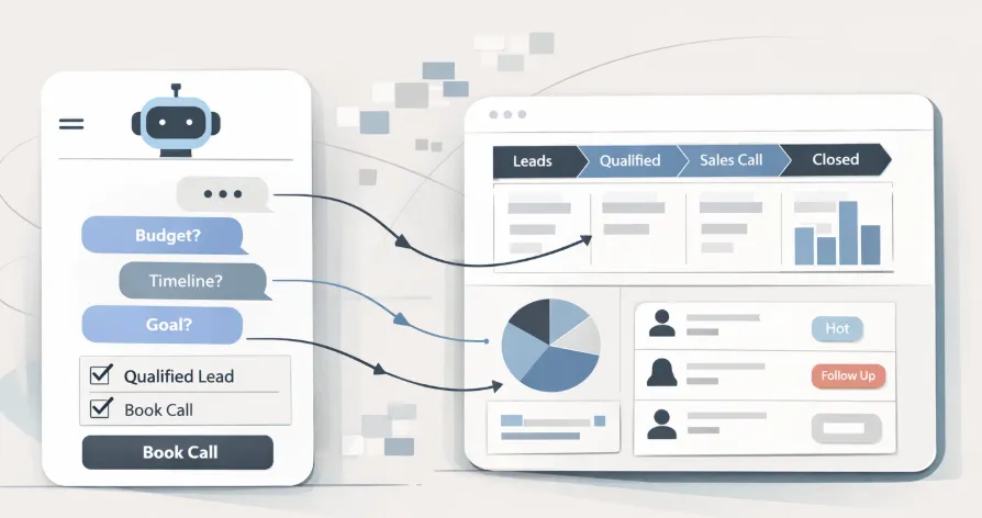How chatbots work for high-ticket sales by qualifying leads and routing them into CRM pipelines